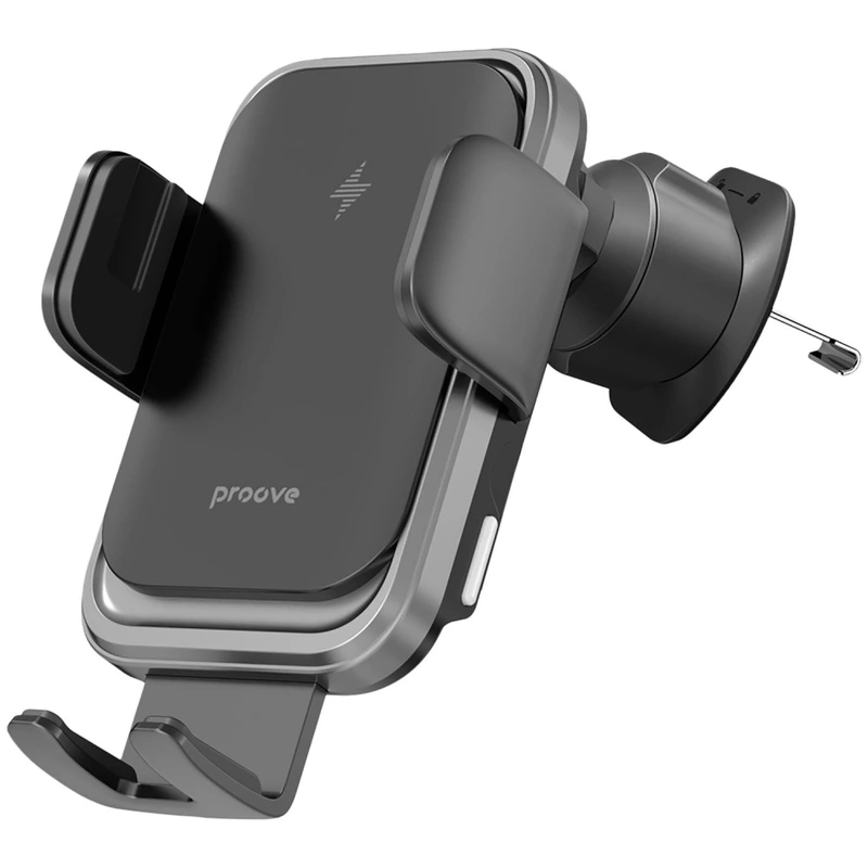Автомобільний тримач з Бездротовим ЗП Proove Nitro Charge 15W dark gray — Proove