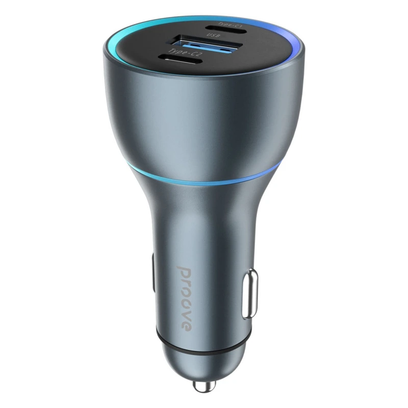 АЗП Proove Super Charge 130W (2 Type-C + USB) metal gray