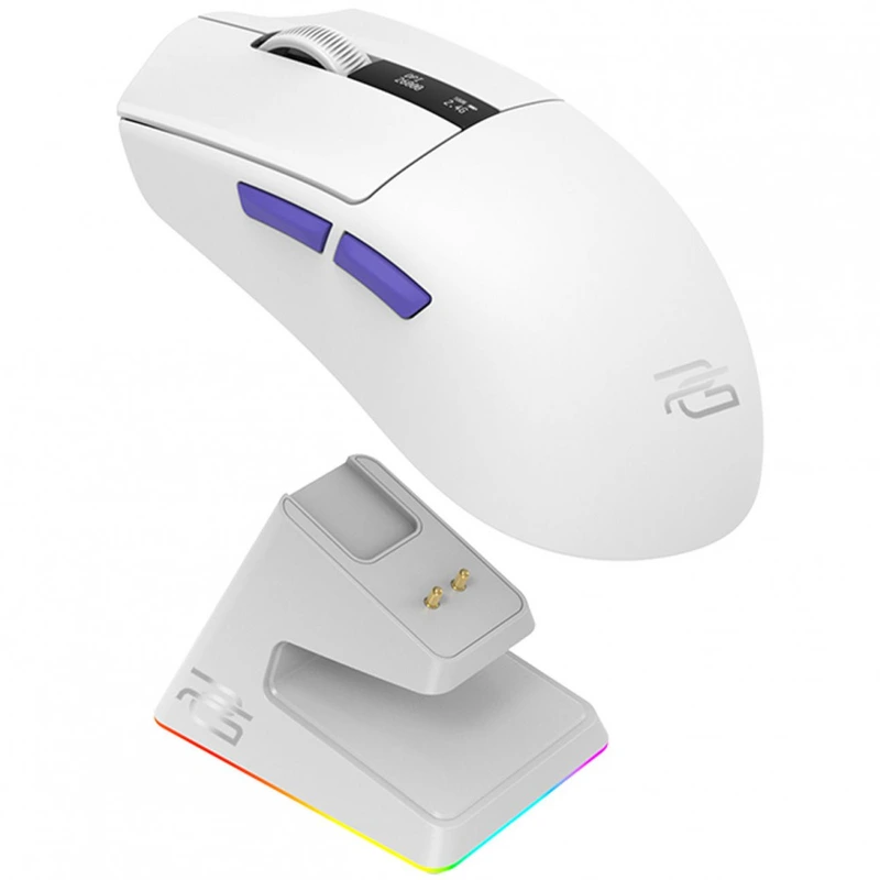Бездротова ігрова миша Proove Gaming Jester 8K with Charging Dock white/purple