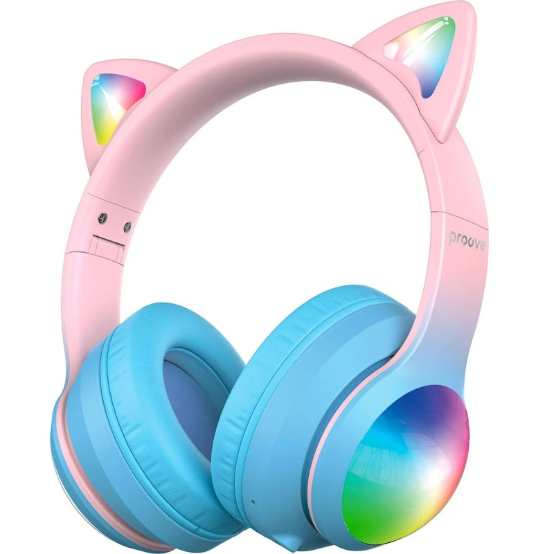 Бездротові навушники Proove Kids LumiCat (APP) blue/pink