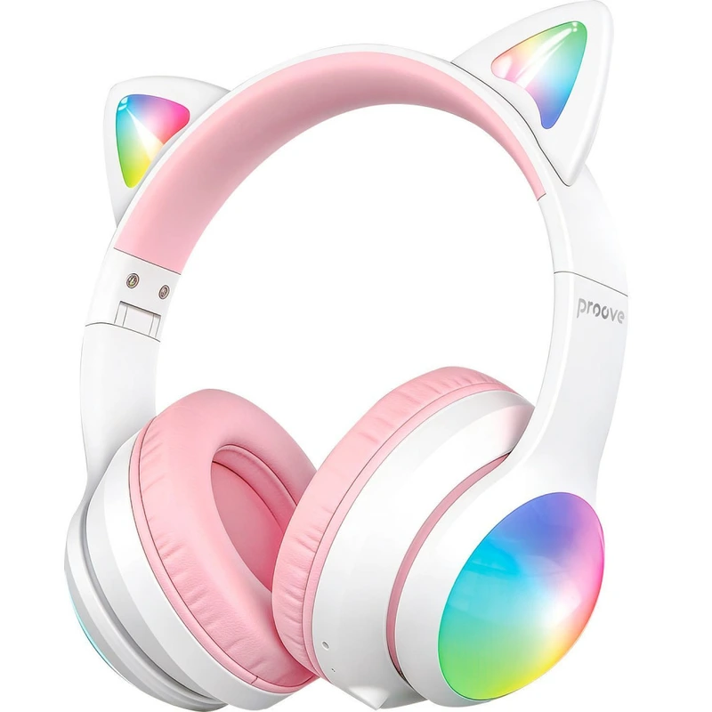 Бездротові навушники Proove Kids LumiCat (APP) white/pink