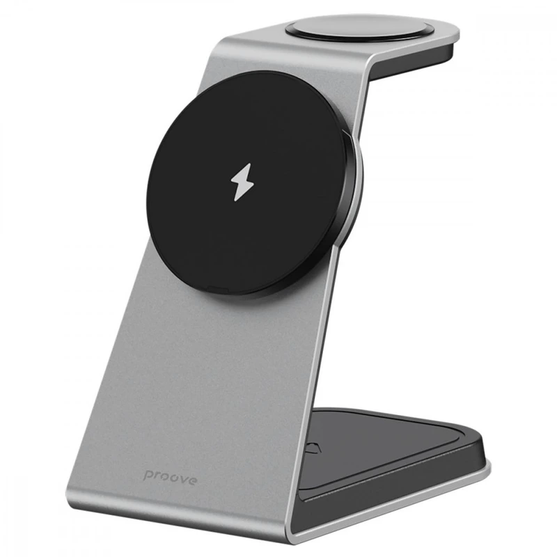 Бездротовий ЗП Proove Omni Power 3 in 1 gray