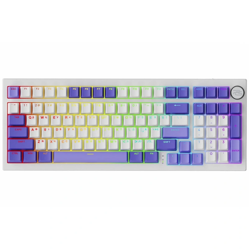 Бездротова клавіатура Proove Gaming Slicker Pro (Ukraine Layout) white/purple — Proove