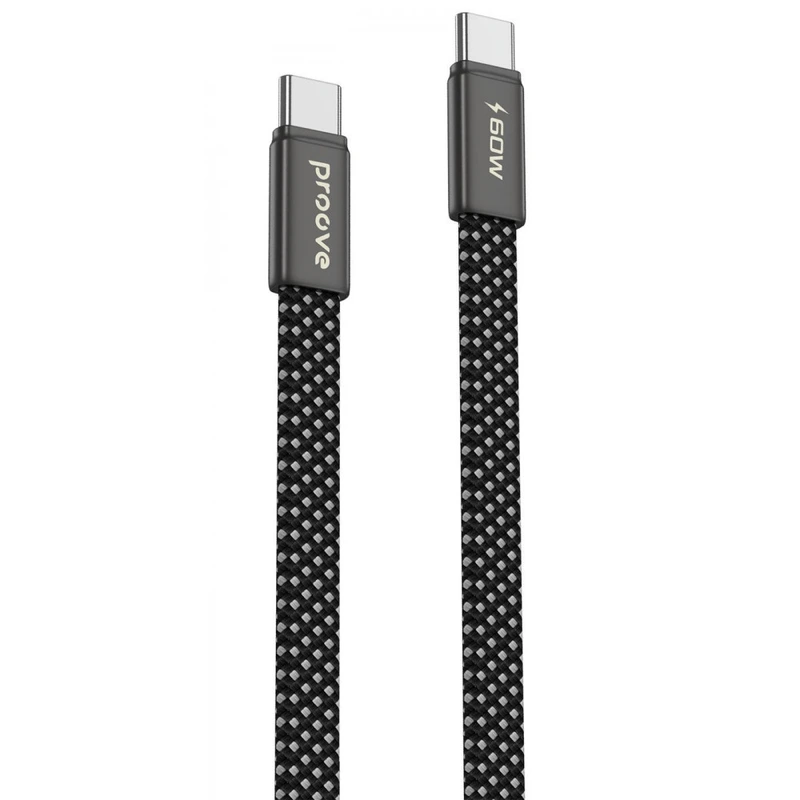 Кабель Proove AirLine Type-C to Type-C 60W (1m) black — Proove