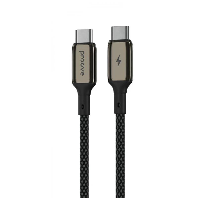 Кабель Proove Dense Metal Type-C to Type-C 60W (1m) black