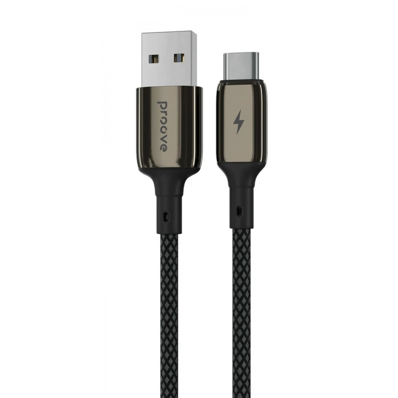 Кабель Proove Dense Metal USB to Type-C 3A (1m) black