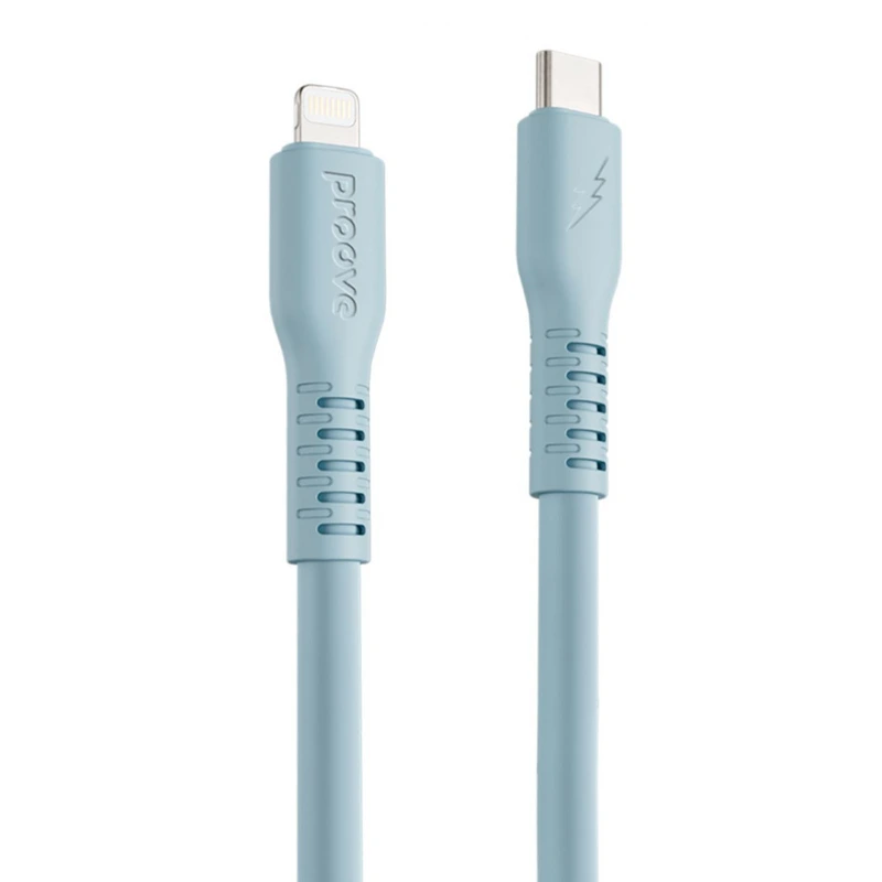 Кабель Proove Eternal Type-C to Lightning 27W (1m) light blue