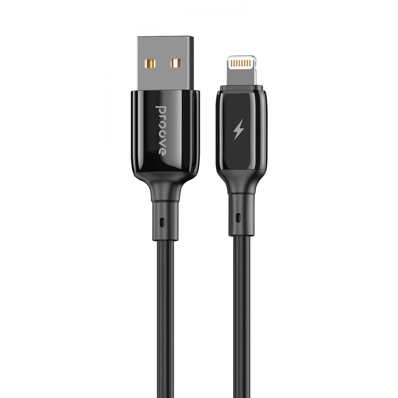 Кабель Proove Flex Metal USB to Lightning 2.4A (1m) black