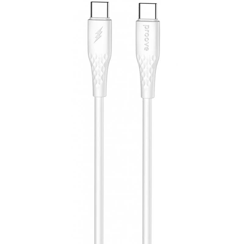 Кабель Proove GridLine Type-C to Type-C 60W (1m) white