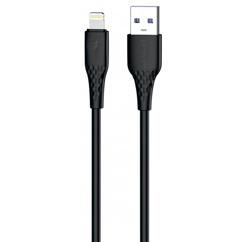 Кабель Proove GridLine USB to Lightning 2.4A (1m) black