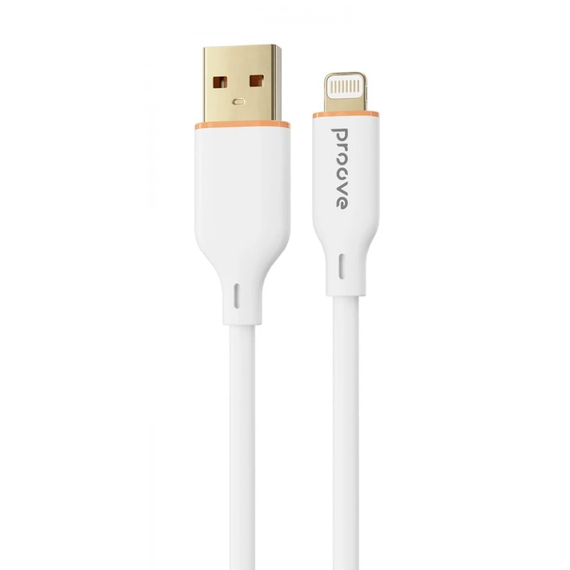 Кабель Proove Jelly Silicone USB to Lightning 2.4A (1m) white