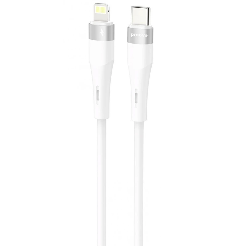 Кабель Proove Light Silicone Plus Type-C to Lightning 27W (1m) white