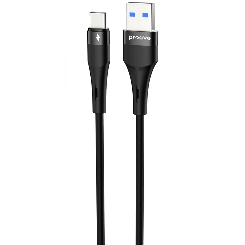 Кабель Proove Light Silicone Plus USB to Type-C 3A (1m) black