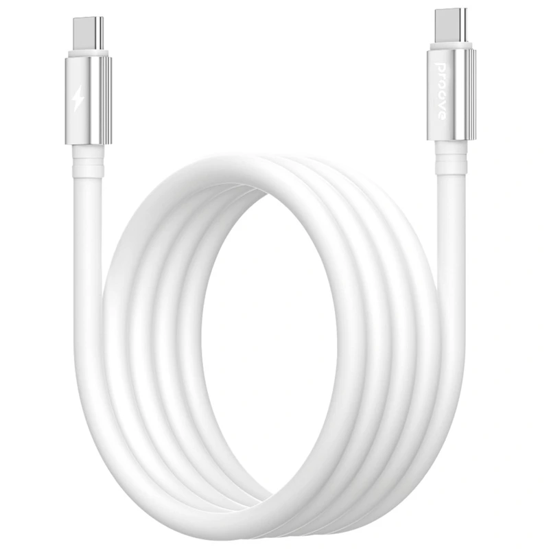 Кабель Proove Magneto Type-C to Type-C 60W (1m) white