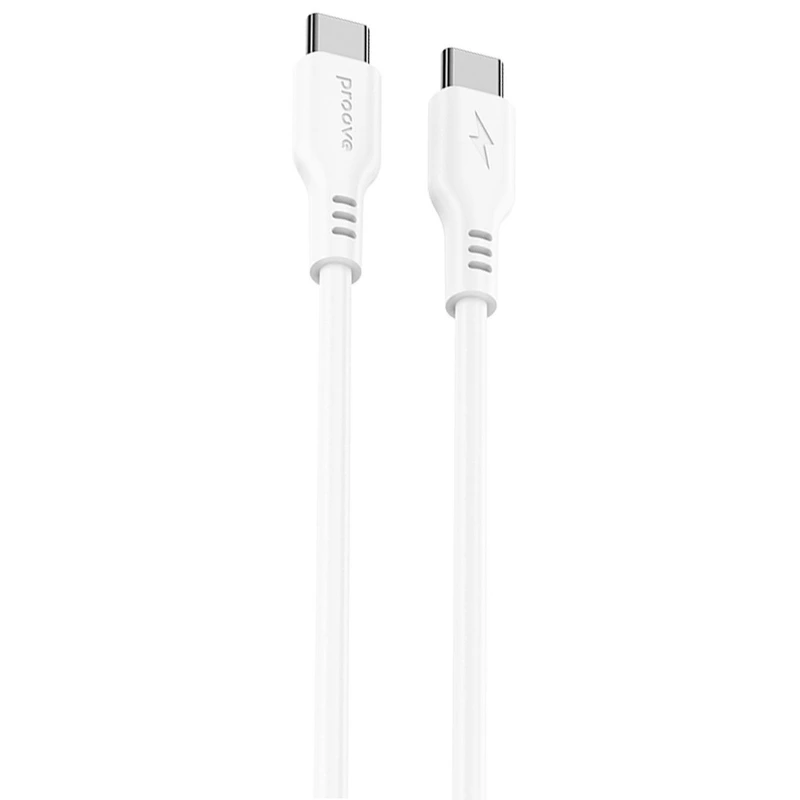 Кабель Proove Rebirth Type-C to Type-С 60W (1m) white