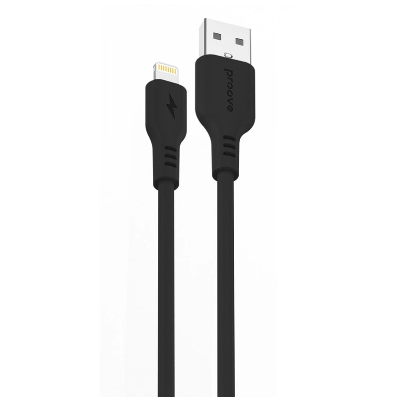 Кабель Proove Rebirth USB to Lightning 2.4A (1m) black