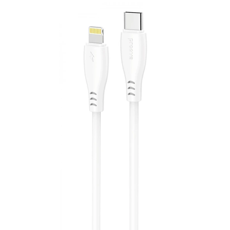 Кабель Proove Simple Silicone Type-C to Lightning 27W (1m) white