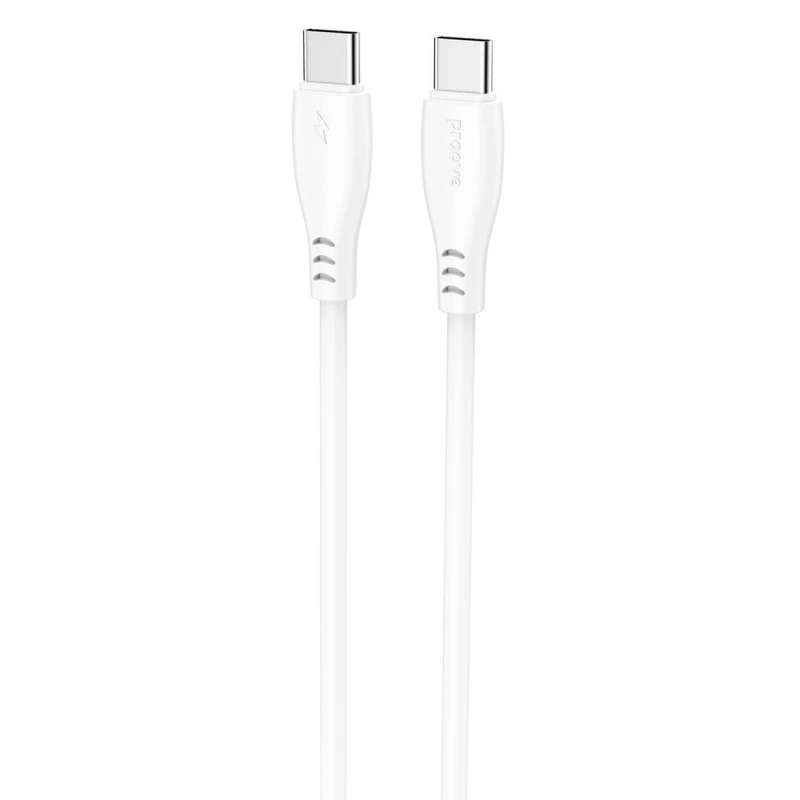 Кабель Proove Simple Silicone Type-C to Type-C 60W (2m) white