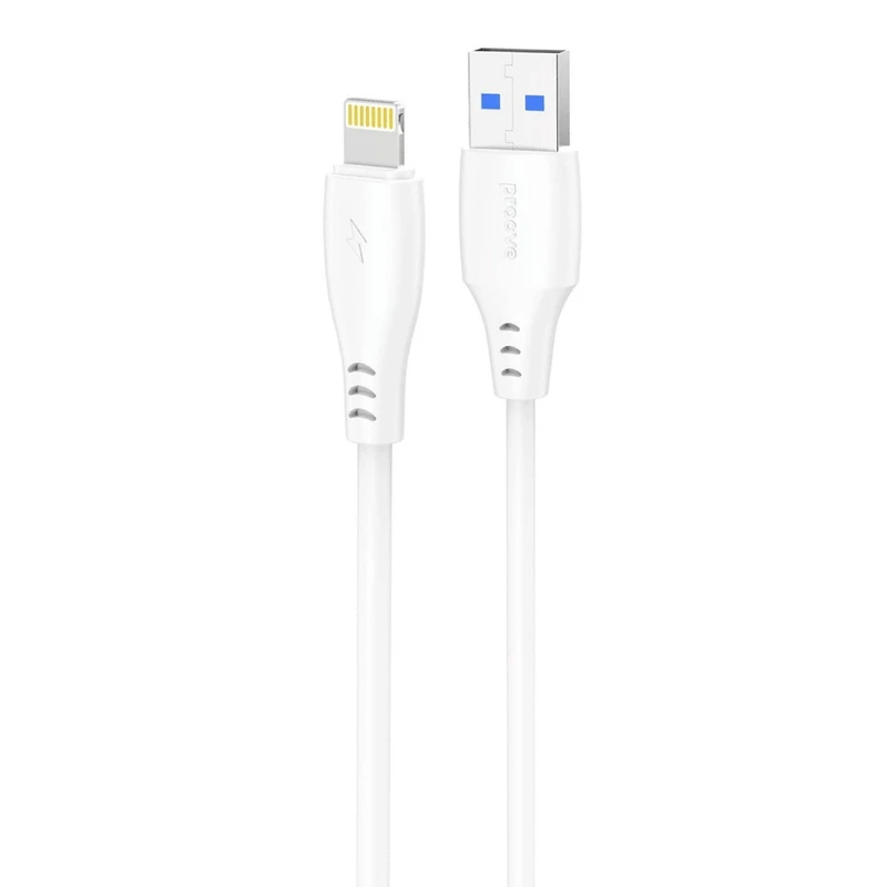 Кабель Proove Simple Silicone USB to Lightning 2.4A (1m) white