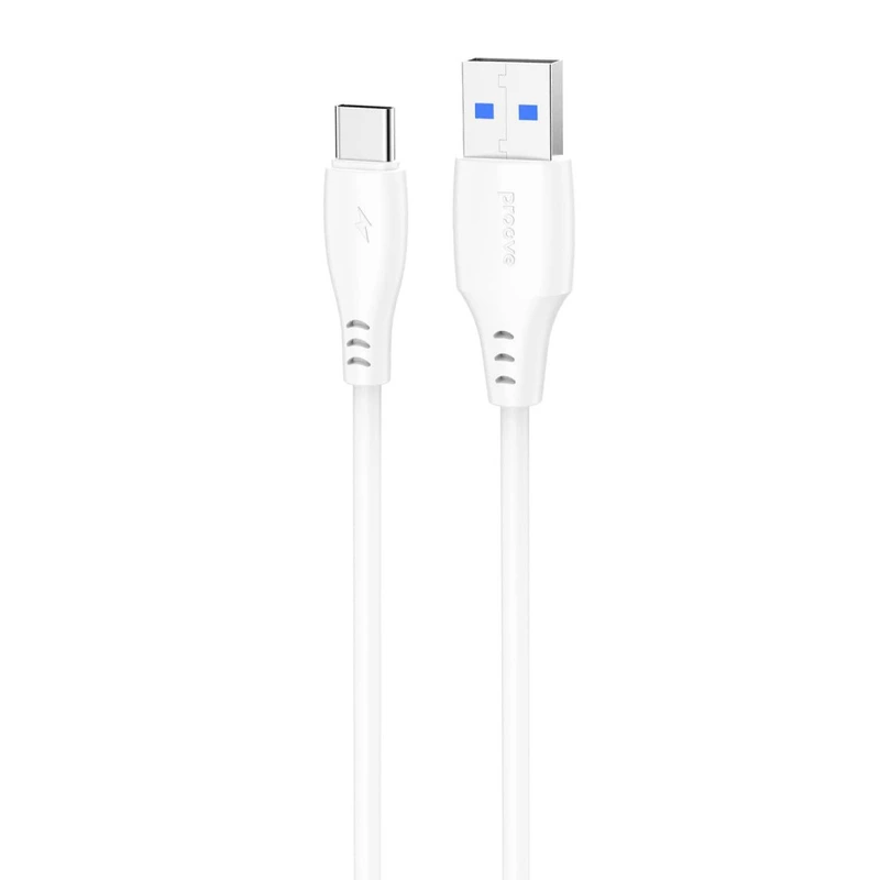 Кабель Proove Simple Silicone USB to Type-C 3A (1m) white