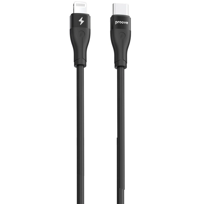 Кабель Proove Soft Silicone Type-C to Lightning 27W (1m) black