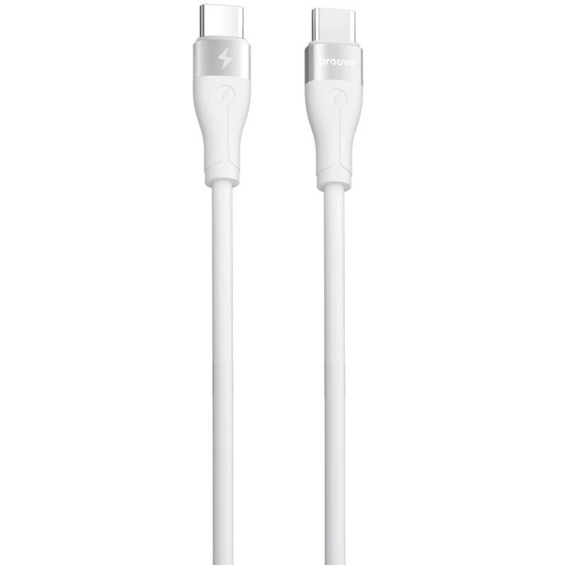 Кабель Proove Soft Silicone Type-C to Type-C 60W (1m) white