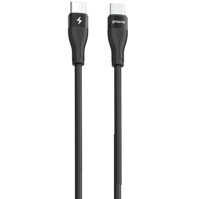 Кабель Proove Soft Silicone Type-C to Type-C 60W (2m) black