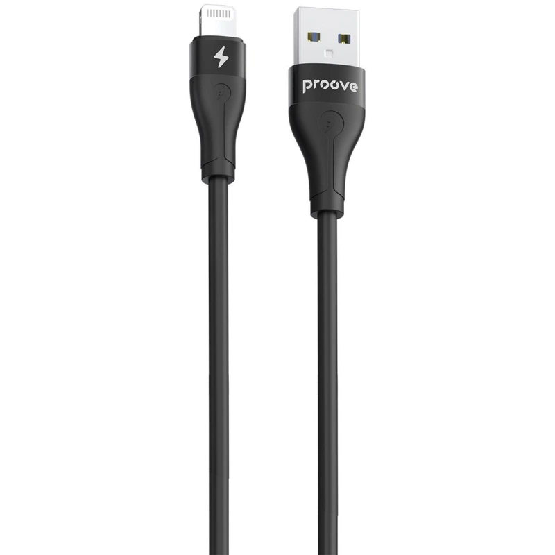 Кабель Proove Soft Silicone USB to Lightning 2.4A (2m) black