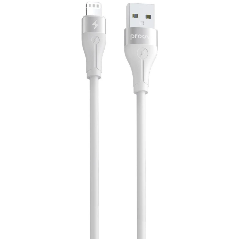Кабель Proove Soft Silicone USB to Lightning 2.4A (2m) white