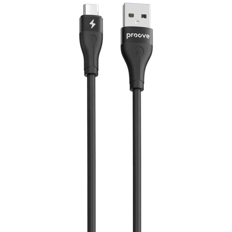 Кабель Proove Soft Silicone USB to Micro USB 2.4A (1m) black