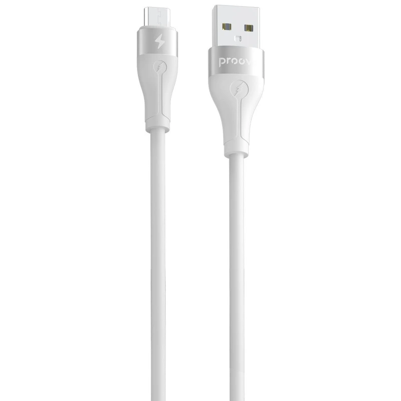 Кабель Proove Soft Silicone USB to Micro USB 2.4A (1m) white