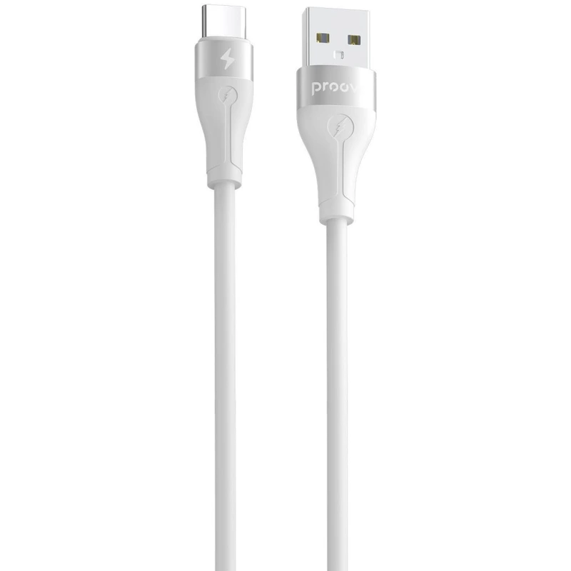 Кабель Proove Soft Silicone USB to Type-C 3A (2m) white