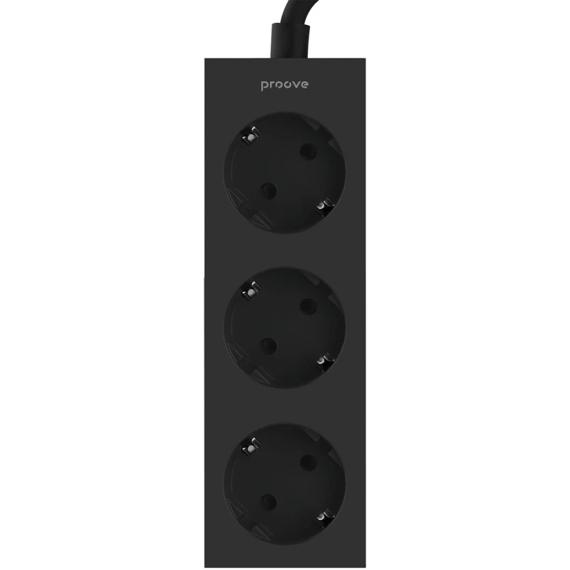 Мережевий фільтр Proove Magnet Strip (3xAC) 1.6m black