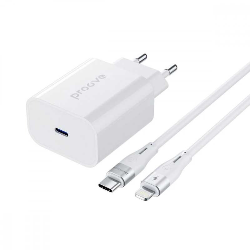 МЗП Proove Rapid 20W (Type-C) + Кабель Type-C to Lightning white — Proove