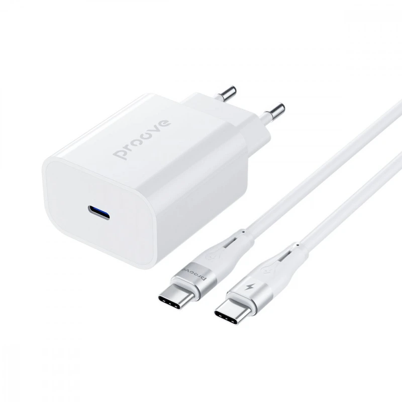 МЗП Proove Rapid 30W (Type-C) + Кабель Type-C to Type-C white — Proove