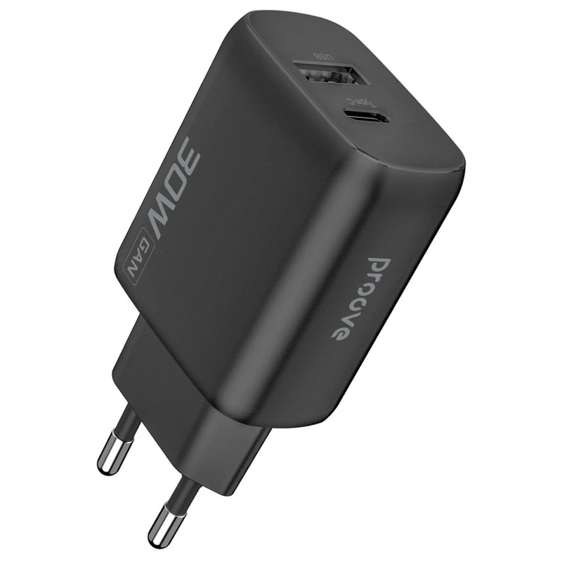МЗП Proove Silicone Power 2 30W (Type-C + USB) black