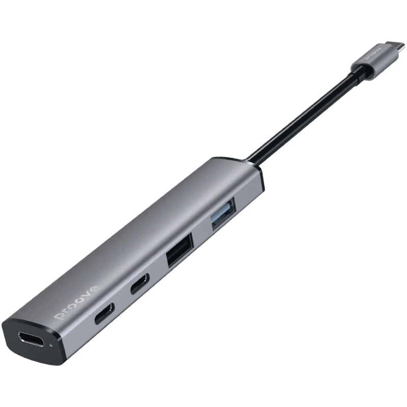 Type-C-Хаб Proove Arc Link 5 in 1 (2*USB3.0 + 3*Type-C3.0) silver — Proove