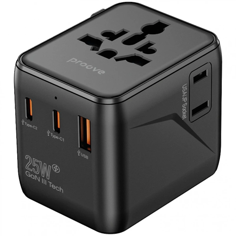 Універсальний адаптер Proove Trip 25W black