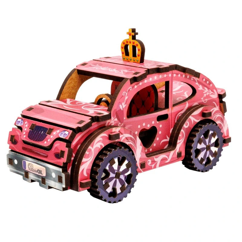 Дерев'яний 3D конструктор "Turbo Princess" Puz-00969, 70 деталей