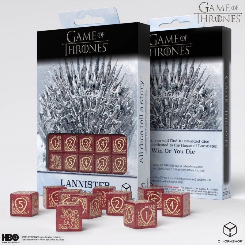 Набір кубиків Game of Thrones. Lannister 10xD6 Dice Set