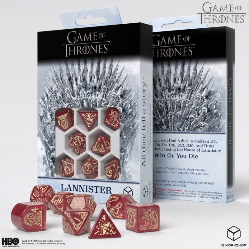 Набір кубиків Game of Thrones. Lannister Dice Set