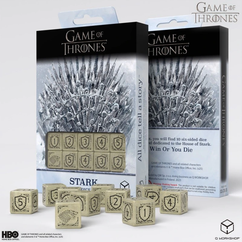 Набір кубиків Game of Thrones. Stark 10xD6 Dice Set