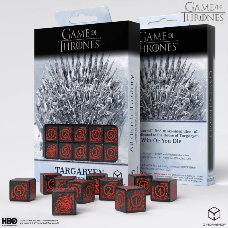 Набір кубиків Game of Thrones. Targaryen 10xD6 Dice Set