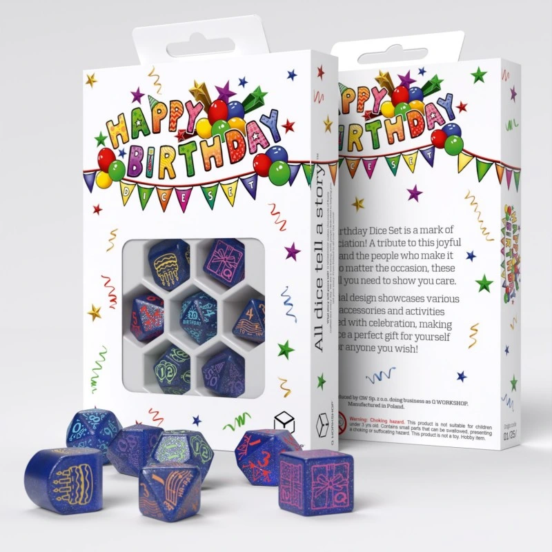 Набір кубиків Happy Birthday Dice Set: Streamers