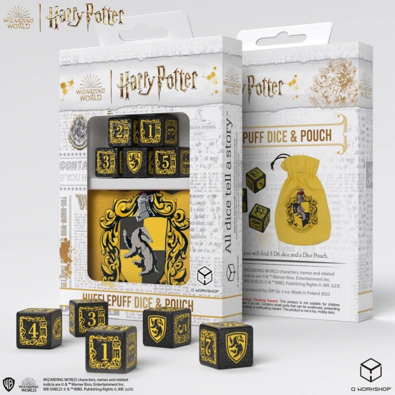Набір кубиків з мішечком Harry Potter. Hufflepuff Dice & Pouch (5)