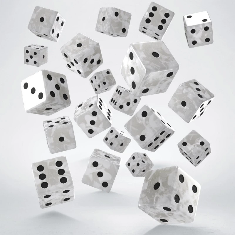 Набір кубиків Full Pack of D6s: Pearl&Black — Q-Workshop