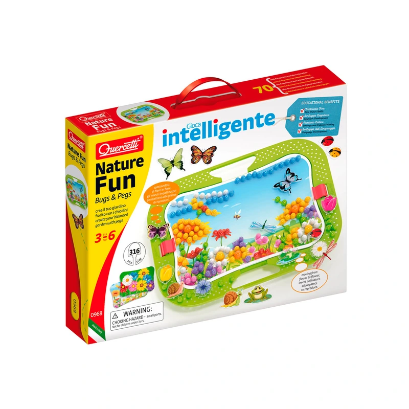 Набір - ДЛЯ ЗАЙНЯТЬ МОЗАЇКОЮ (300 фішок, 16 фігурок, дошка 28х20 cm) — Quercetti