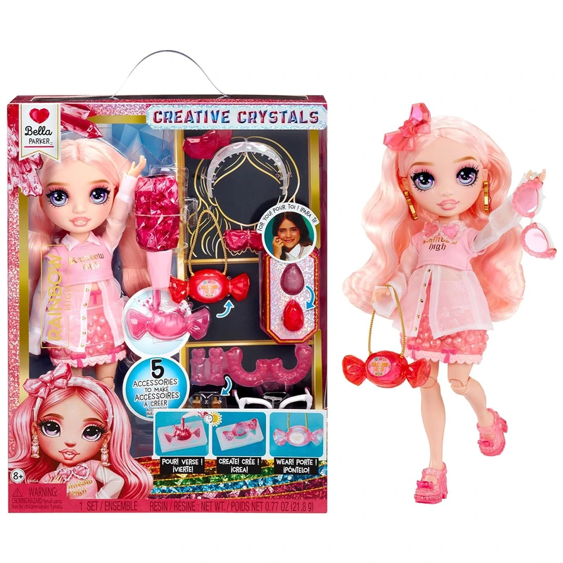 Ігровий набір з лялькою RAINBOW HIGH серії "Creative Crystals" - БЕЛЛА (з аксес.)