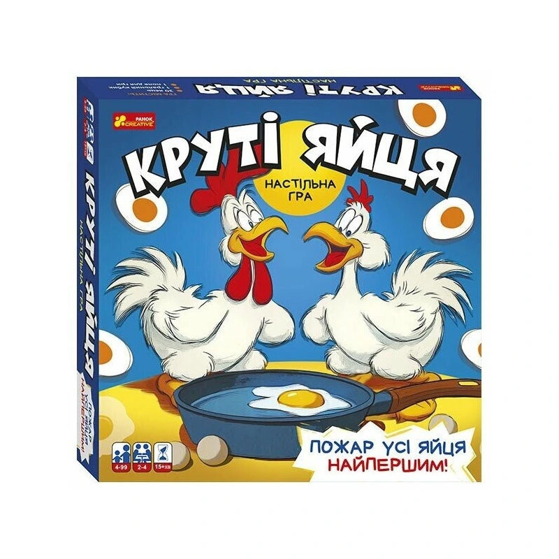 Настільна гра "Круті яйця" 10120222 ігрове поле, 30 яєць, кубик — Ranok Creative