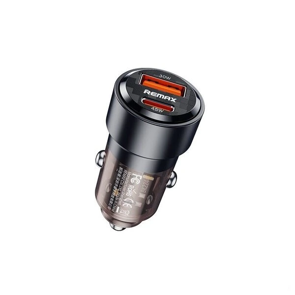 Автомобільний зарядний пристрій REMAX Walking Series 75W PD+QC 1C+1A Fast Car Charger RCC360 Black